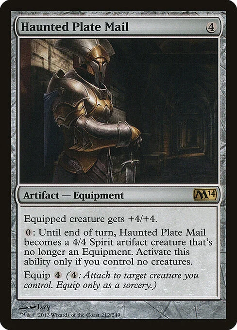 Haunted Plate Mail, carta Magic di tipo Artifact — Equipment illustrata da Izzy