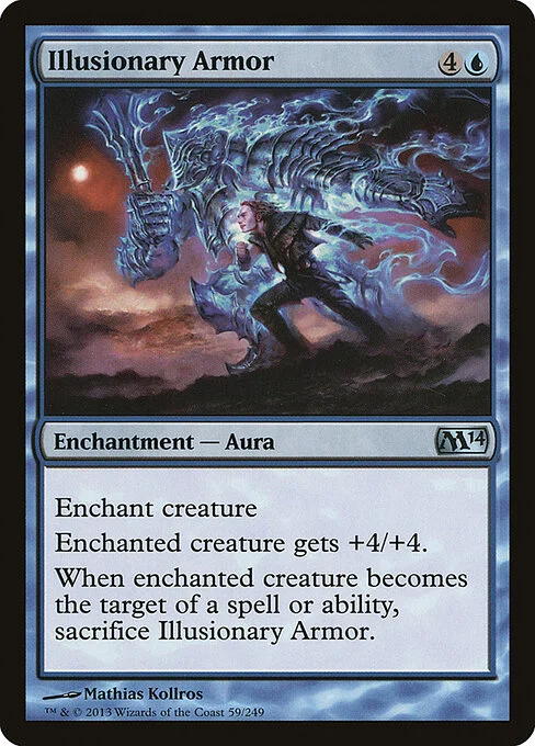 Illusionary Armor, carta Magic di tipo Enchantment — Aura illustrata da Mathias Kollros