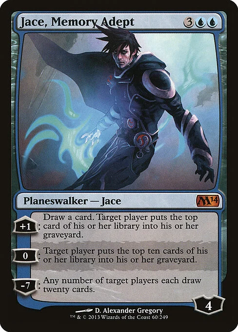 Jace, Memory Adept, carta Magic di tipo Legendary Planeswalker — Jace illustrata da D. Alexander Gregory