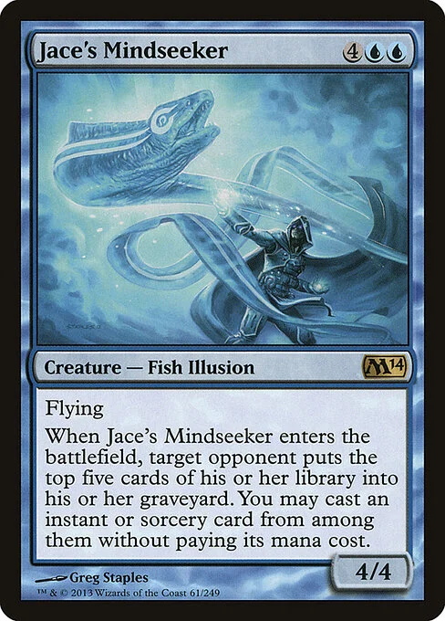 Jace's Mindseeker, carta Magic di tipo Creature — Fish Illusion illustrata da Greg Staples