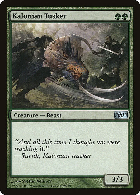 Kalonian Tusker, carta Magic di tipo Creature — Beast illustrata da Svetlin Velinov