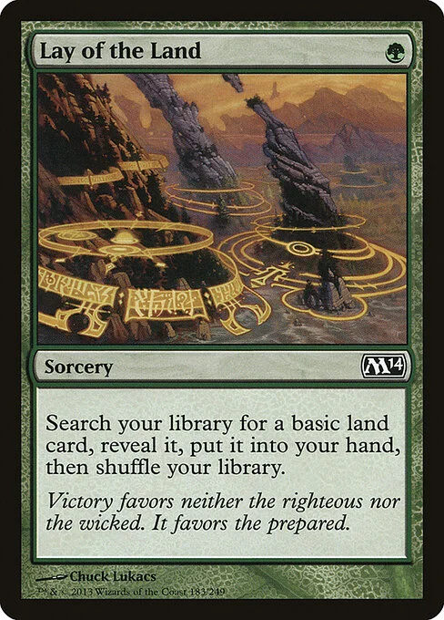 Lay of the Land, carta Magic di tipo Sorcery illustrata da Chuck Lukacs