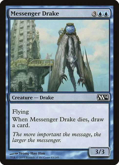 Messenger Drake, carta Magic di tipo Creature — Drake illustrata da Yeong-Hao Han