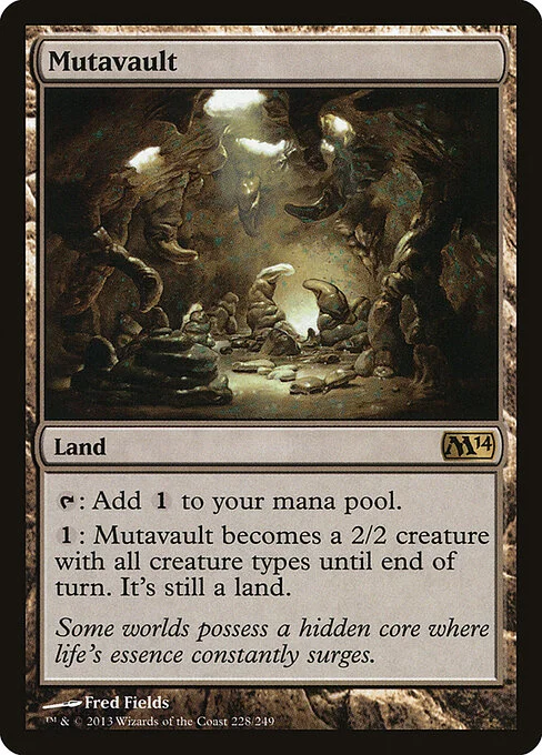 Mutavault, carta Magic di tipo Land illustrata da Fred Fields