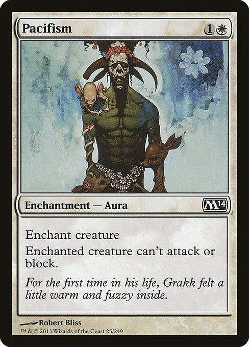Pacifism, carta Magic di tipo Enchantment — Aura illustrata da Robert Bliss