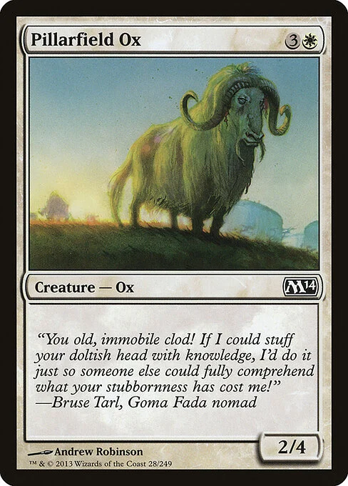 Pillarfield Ox, carta Magic di tipo Creature — Ox illustrata da Andrew Robinson