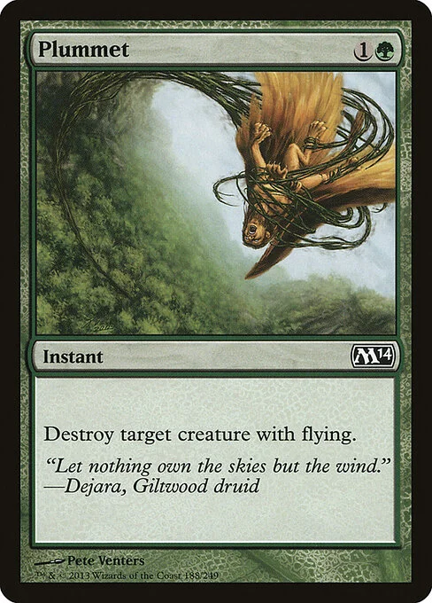 Plummet, carta Magic di tipo Instant illustrata da Pete Venters