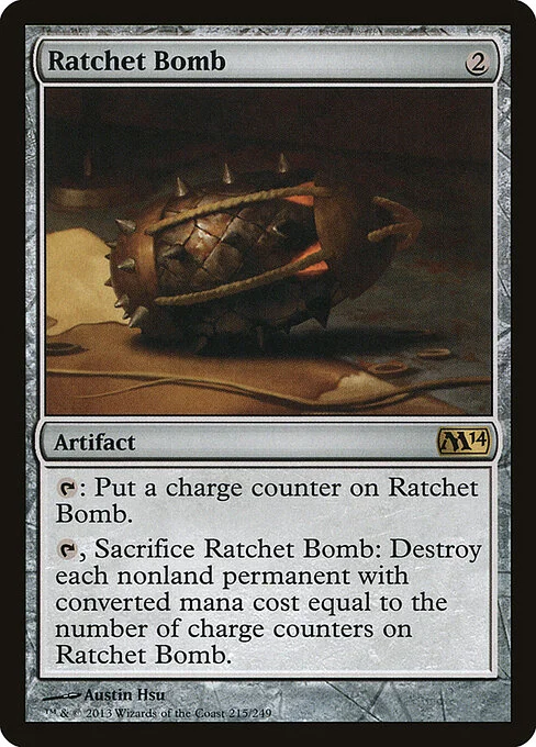 Ratchet Bomb, carta Magic di tipo Artifact illustrata da Austin Hsu
