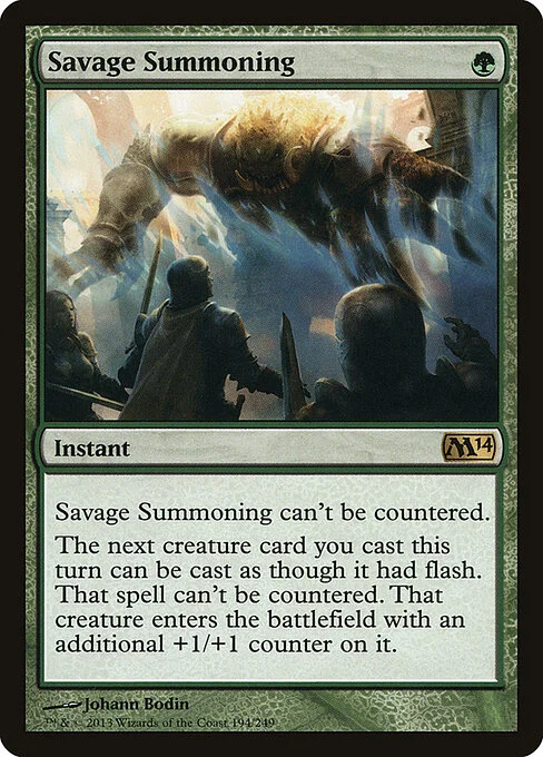 Savage Summoning, carta Magic di tipo Instant illustrata da Johann Bodin