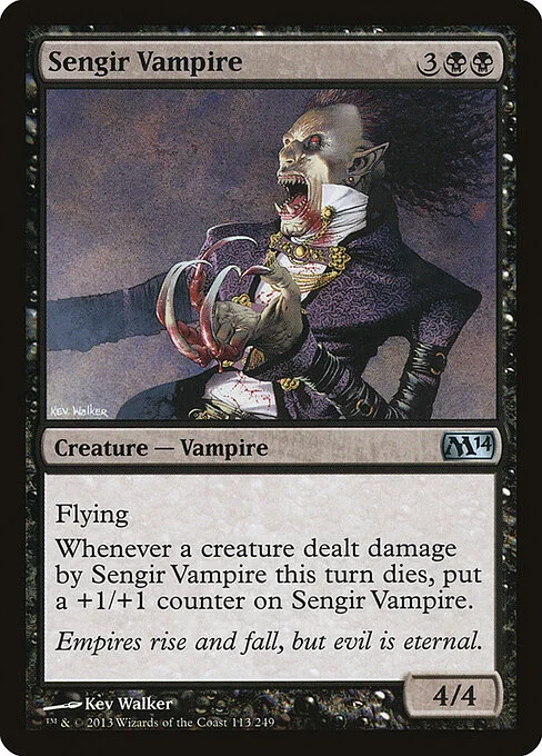 Sengir Vampire, carta Magic di tipo Creature — Vampire illustrata da Kev Walker