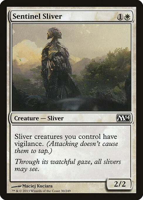 Sentinel Sliver, carta Magic di tipo Creature — Sliver illustrata da Maciej Kuciara