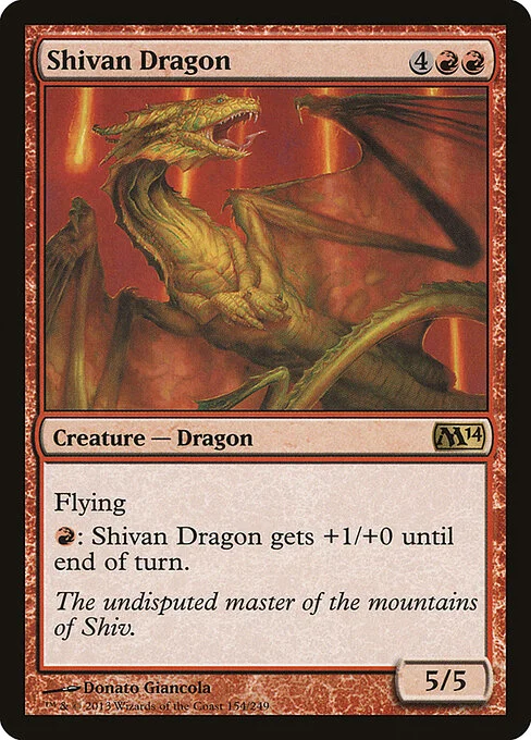 Shivan Dragon, carta Magic di tipo Creature — Dragon illustrata da Donato Giancola