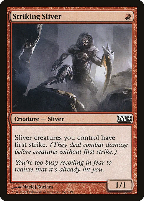 Striking Sliver, carta Magic di tipo Creature — Sliver illustrata da Maciej Kuciara
