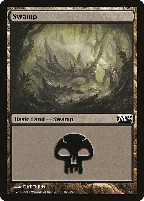 Swamp, carta Magic di tipo Basic Land — Swamp illustrata da Cliff Childs