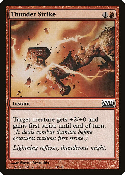 Thunder Strike, carta Magic di tipo Instant illustrata da Wayne Reynolds