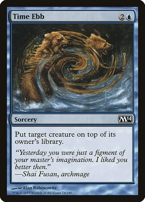 Time Ebb, carta Magic di tipo Sorcery illustrata da Alan Rabinowitz