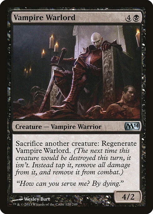 Vampire Warlord, carta Magic di tipo Creature — Vampire Warrior illustrata da Wesley Burt