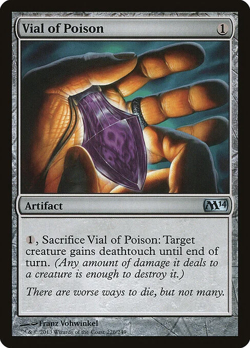 Vial of Poison, carta Magic di tipo Artifact illustrata da Franz Vohwinkel
