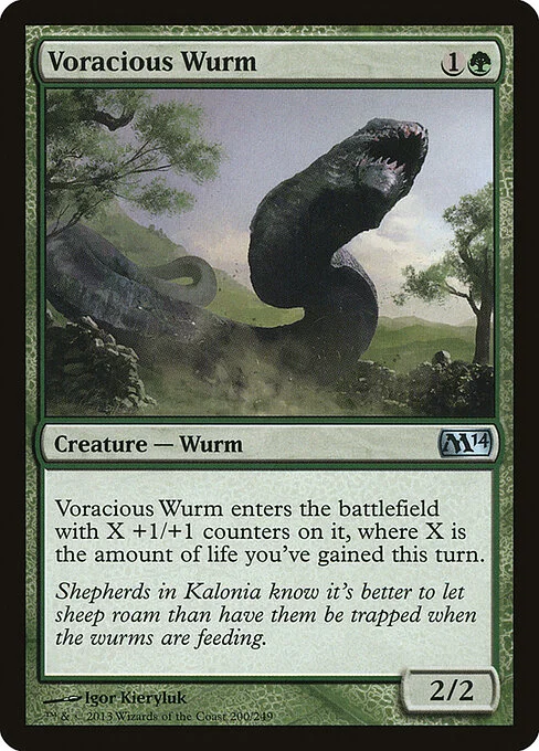 Voracious Wurm, carta Magic di tipo Creature — Wurm illustrata da Igor Kieryluk