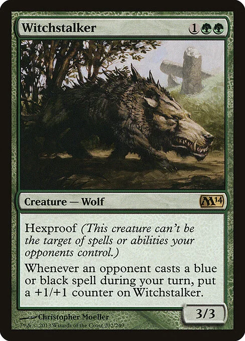 Witchstalker, carta Magic di tipo Creature — Wolf illustrata da Christopher Moeller