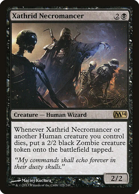 Xathrid Necromancer, carta Magic di tipo Creature — Human Wizard illustrata da Maciej Kuciara