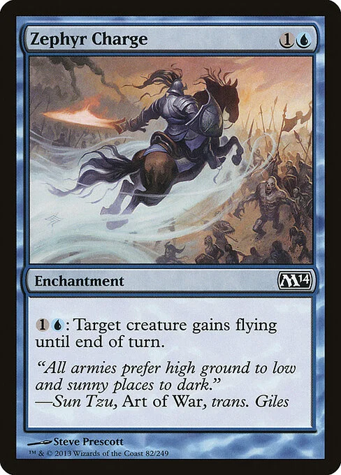 Zephyr Charge, carta Magic di tipo Enchantment illustrata da Steve Prescott