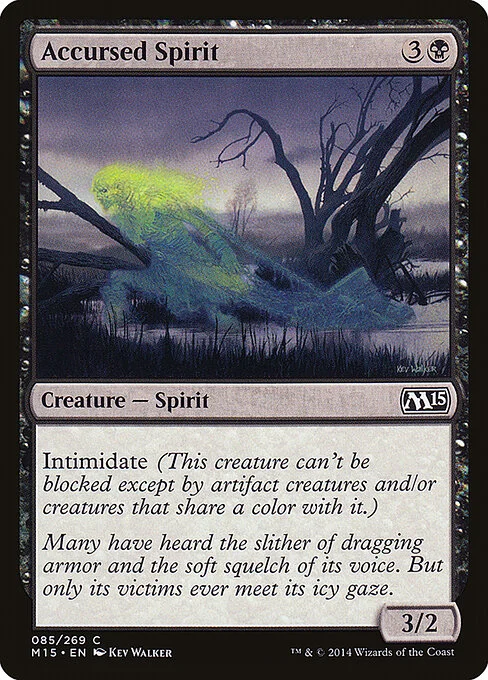 Accursed Spirit, carta Magic di tipo Creature — Spirit illustrata da Kev Walker