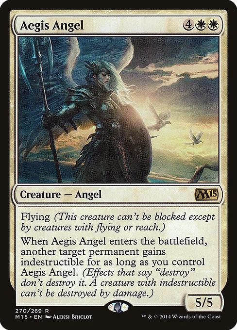 Aegis Angel, carta Magic di tipo Creature — Angel illustrata da Aleksi Briclot