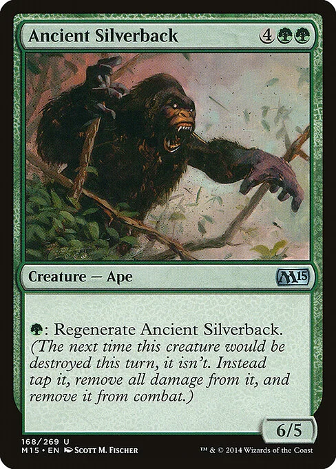 Ancient Silverback, carta Magic di tipo Creature — Ape illustrata da Scott M. Fischer