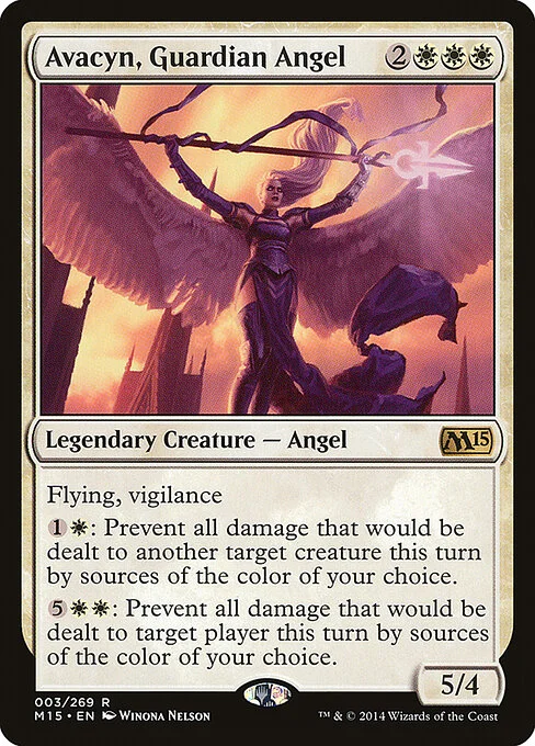 Avacyn, Guardian Angel, carta Magic di tipo Legendary Creature — Angel illustrata da Winona Nelson