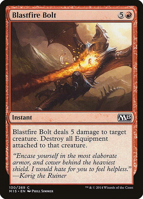 Blastfire Bolt, carta Magic di tipo Instant illustrata da Phill Simmer