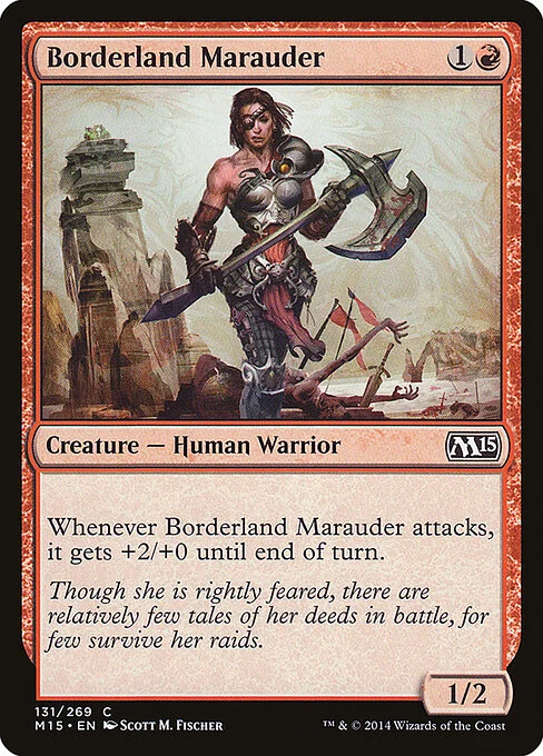 Borderland Marauder, carta Magic di tipo Creature — Human Warrior illustrata da Scott M. Fischer