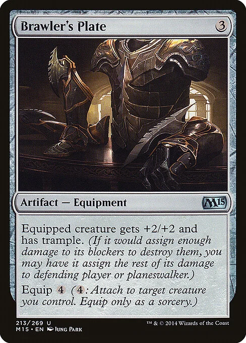 Brawler's Plate, carta Magic di tipo Artifact — Equipment illustrata da Jung Park
