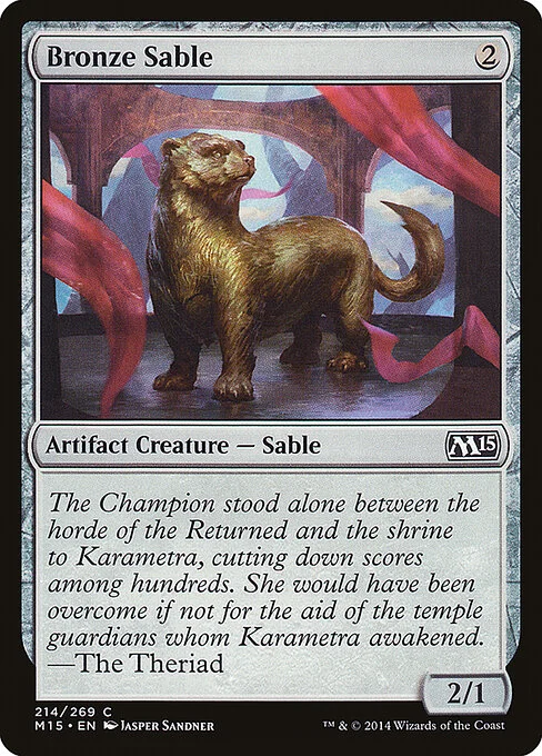 Bronze Sable, carta Magic di tipo Artifact Creature — Sable illustrata da Jasper Sandner