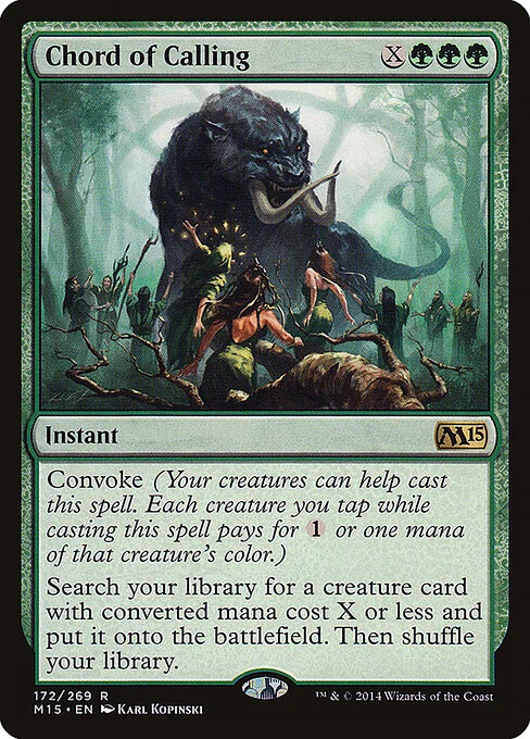 Chord of Calling, carta Magic di tipo Instant illustrata da Karl Kopinski