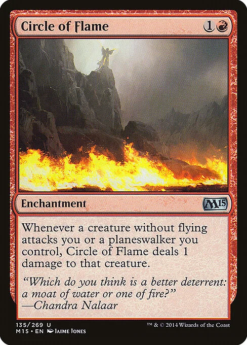 Circle of Flame, carta Magic di tipo Enchantment illustrata da Jaime Jones