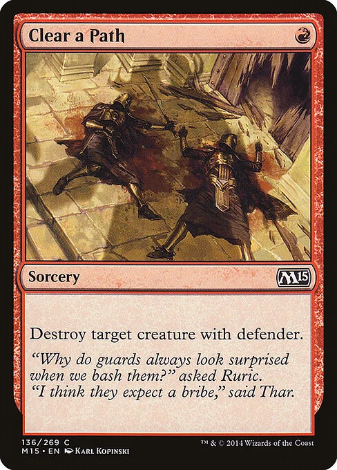 Clear a Path, carta Magic di tipo Sorcery illustrata da Karl Kopinski
