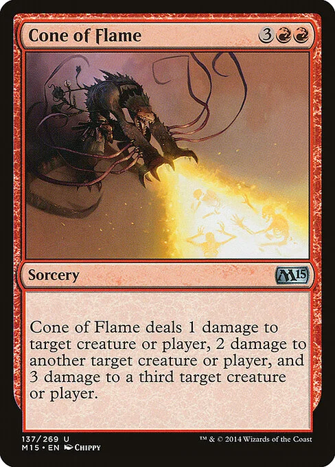 Cone of Flame, carta Magic di tipo Sorcery illustrata da Chippy
