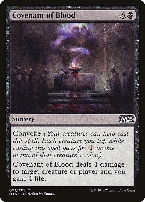 Covenant of Blood, carta Magic di tipo Sorcery illustrata da Seb McKinnon