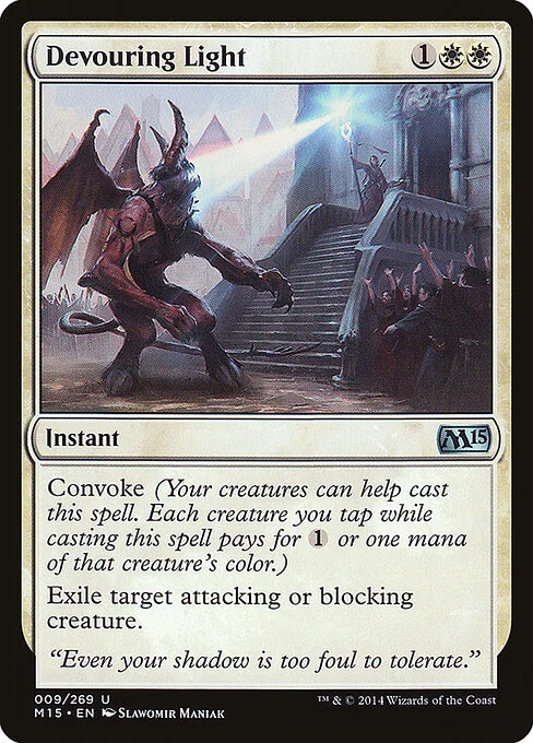 Devouring Light, carta Magic di tipo Instant illustrata da Slawomir Maniak