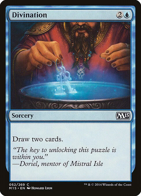 Divination, carta Magic di tipo Sorcery illustrata da Howard Lyon