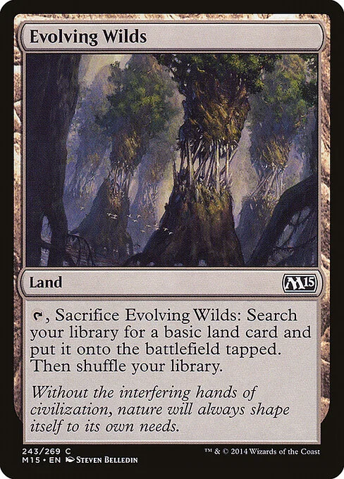 Evolving Wilds, carta Magic di tipo Land illustrata da Steven Belledin