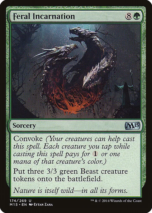Feral Incarnation, carta Magic di tipo Sorcery illustrata da Eytan Zana