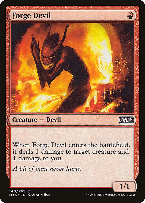 Forge Devil, carta Magic di tipo Creature — Devil illustrata da Austin Hsu
