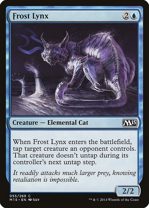 Frost Lynx, carta Magic di tipo Creature — Elemental Cat illustrata da Izzy