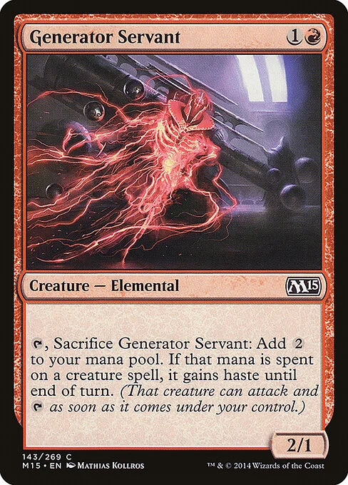 Generator Servant, carta Magic di tipo Creature — Elemental illustrata da Mathias Kollros
