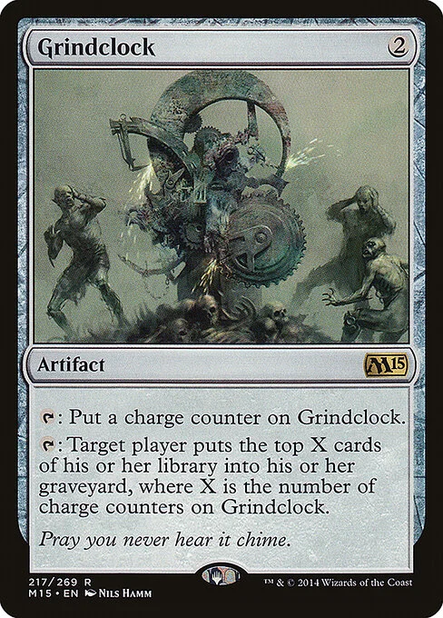 Grindclock, carta Magic di tipo Artifact illustrata da Nils Hamm