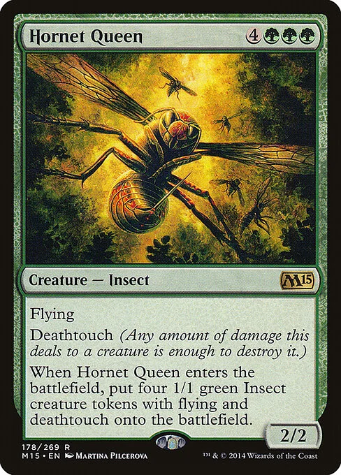 Hornet Queen, carta Magic di tipo Creature — Insect illustrata da Martina Pilcerova