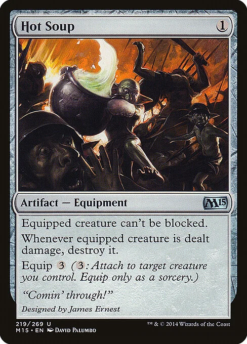 Hot Soup, carta Magic di tipo Artifact — Equipment illustrata da David Palumbo
