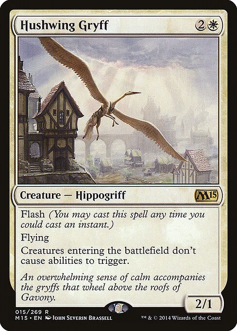 Hushwing Gryff, carta Magic di tipo Creature — Hippogriff illustrata da John Severin Brassell